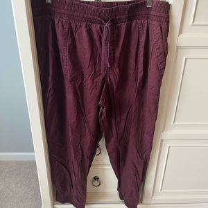 A New Day high waisted burgundy joggers, size 1X